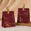 2025 Creamy White Retro French Handbag with Champagne Bow Textured Design - Wedding Candy Box