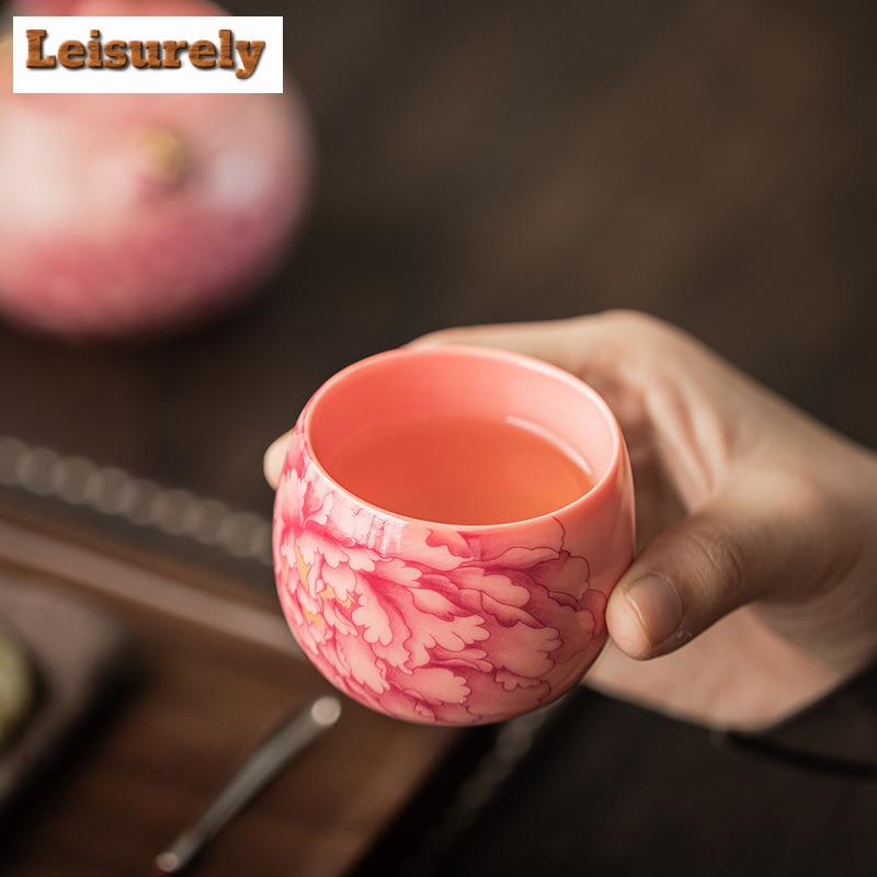 Pig Fat Jelly Powder Teacup Antique Tea Bowl Sample Tea Cup Tea-tasting Personal Cup Chazhan Master Cups Teaware Accessories