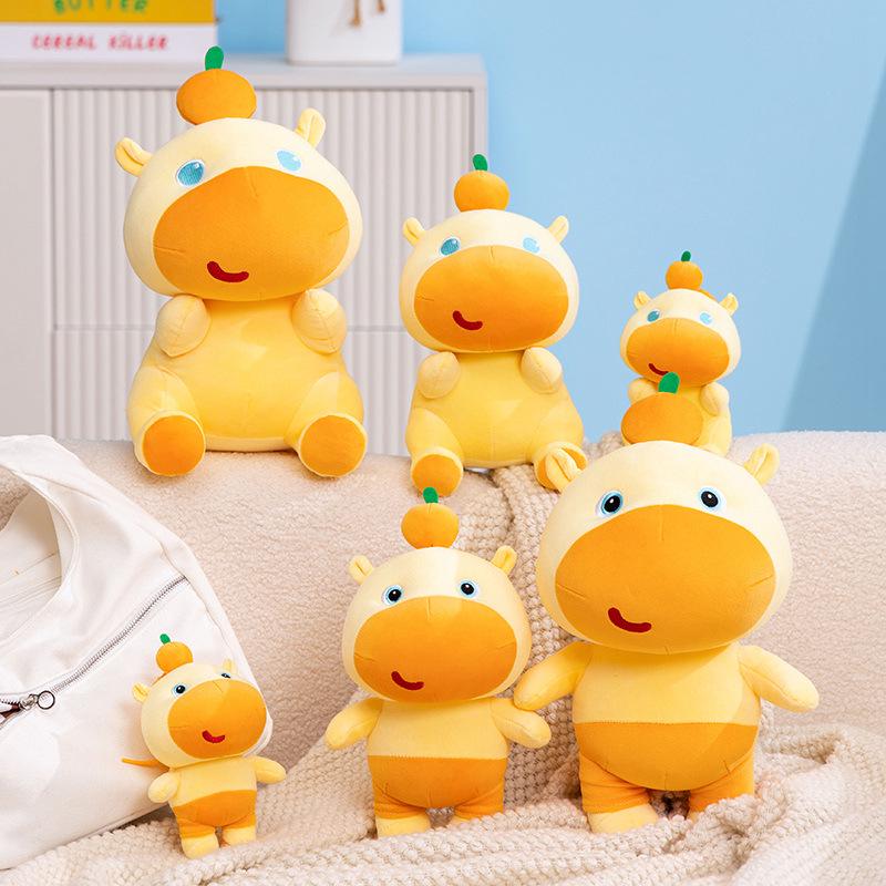 Cute Capybara Lululu Plush Emoji Keychain Doll