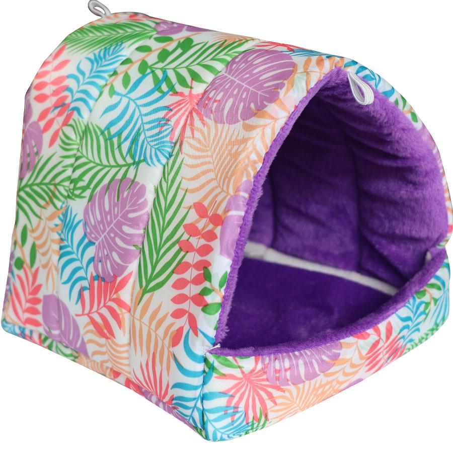 Ciepły hamak dla papug: Gniazdo bawełniane ze skóry tygrysa dla małych zwierząt, takich jak chomiki, jeże, wiewiórki i świnki morskie