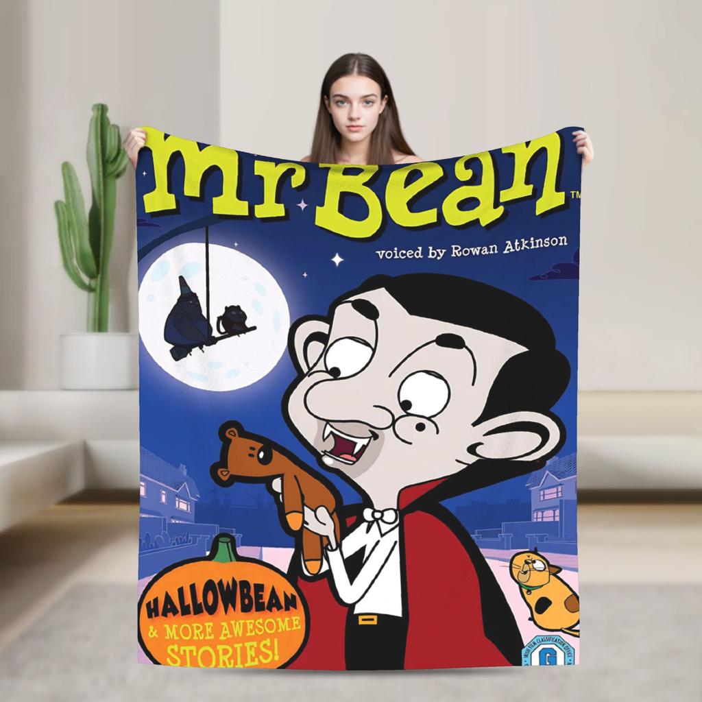 Mr Beans Warme Weiche Decken Reise Plüsch Überwurf Flauschige Außen Flannel Bettdecke Sofa Bettbezug