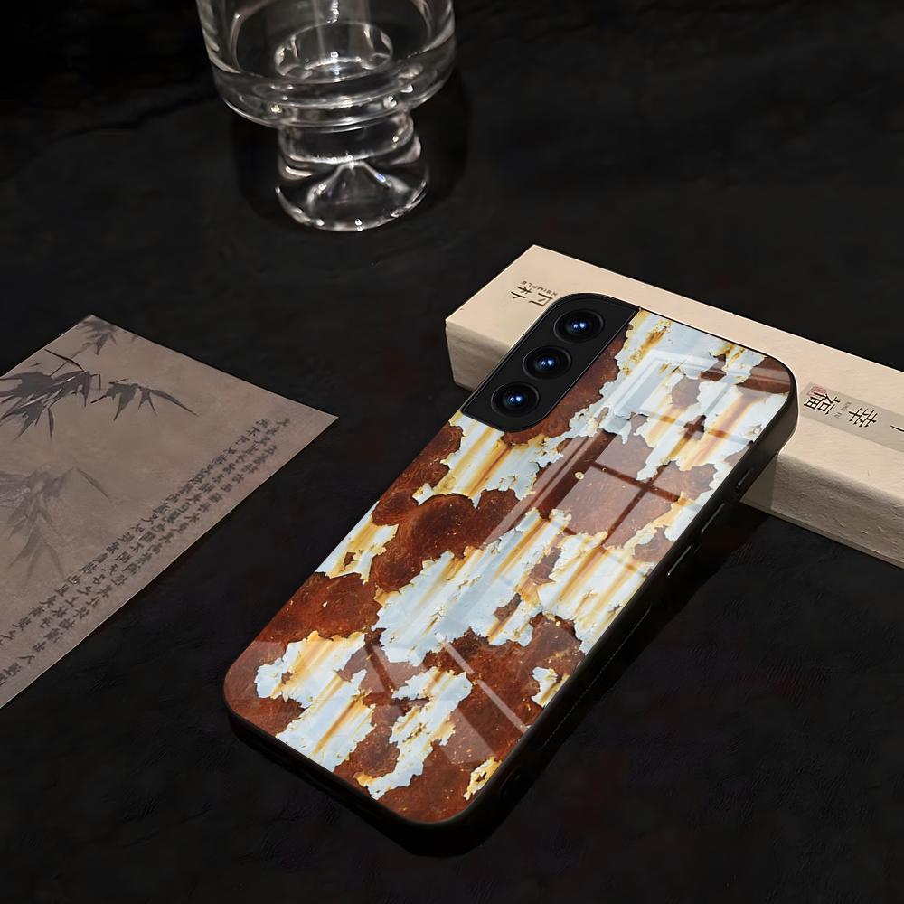 

Винтажный промышленный стиль Ржавый узор Чехол для телефона Для Samsung S 25 26 24 23 22 21 Ultra 10 Plus A16 Pro Fe 20 Note 34 S30 Стекло Samsung s24Plus