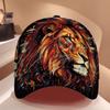 1pc of Majestic Lion Art Print Classic Baseball Cap a Fashionable Duckbill Hat Perfect for Everyday Use Featuring an Adjustable