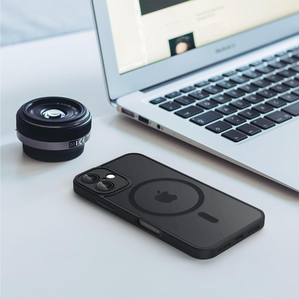 Luxury Magnetic Matte Translucent Armor Shockproof Case For iPhone 11 12 13 14 15 16 For Magsafe Wireless Charge Cover