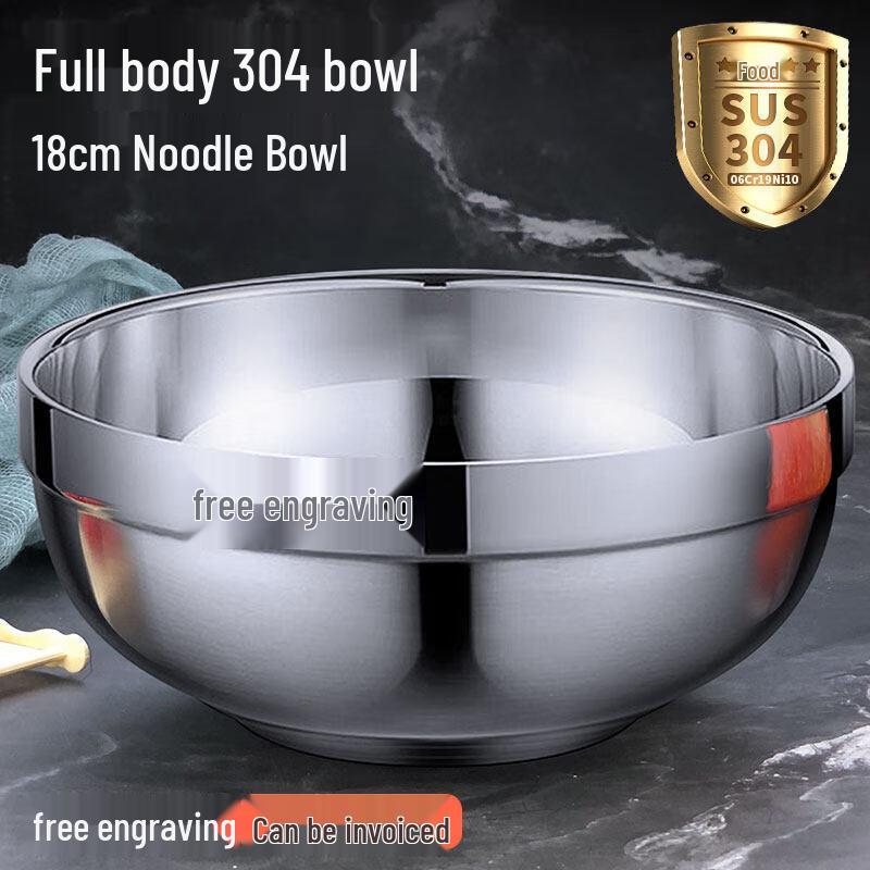 Yiceng 304 Stainless Steel Multipurpose Bowls, 18cm (10-Pack)