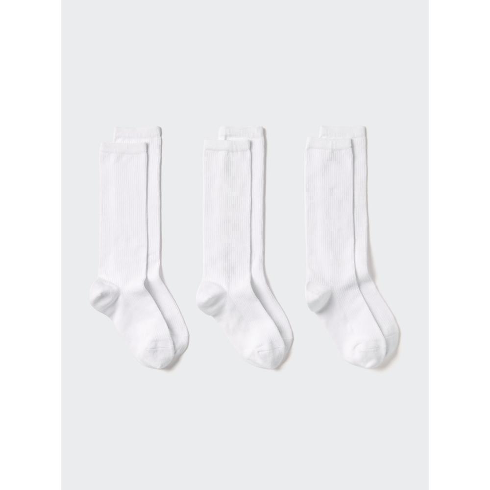 

Uniqlo Kids High Socks 3p 00 WHITE/KIDS 18cm