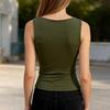 Women's Casual Fashion Square Collar Sleeveless Vest Top