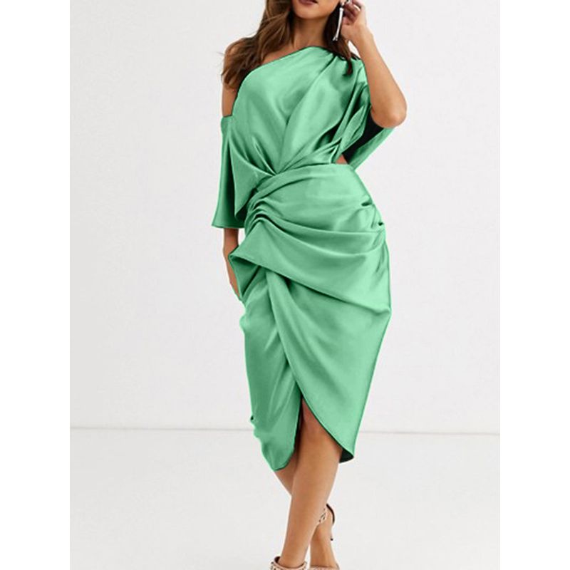 

Women s Sexy Party Evening Dress European and American Women s Sexy Loose Regular Dress Long Dress Green S