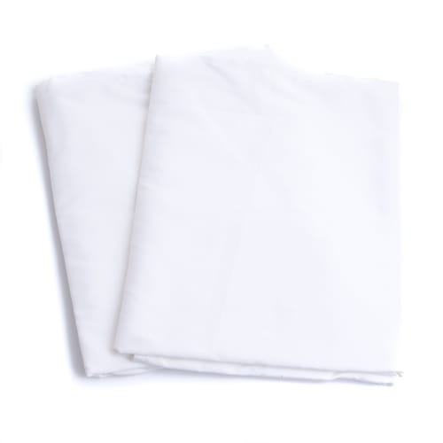 Single White Flat Sheet (150cm X 250cm) for Commercial Use, Set of 2, Includes Mattress Cover and Upper Sheet, White