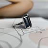 Серебряное кольцо с сапфиром nano 6.461ct, вес изделия 5,13 гр (2195191)