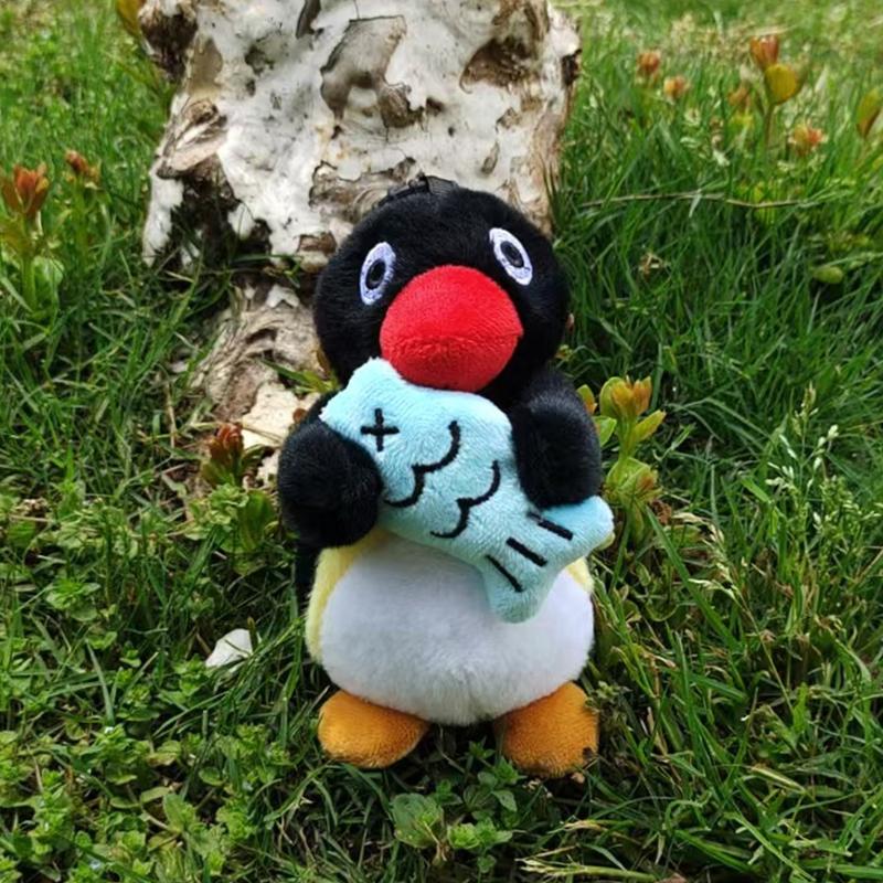 Lieblicher Pinguin Plüsch Schlüsselanhänger Kreativer Rucksackanhänger Kawaii Cartoon Umarmender Fisch Pinguin Puppe Niedliche Dinge Mädchen Frauen Geschenk