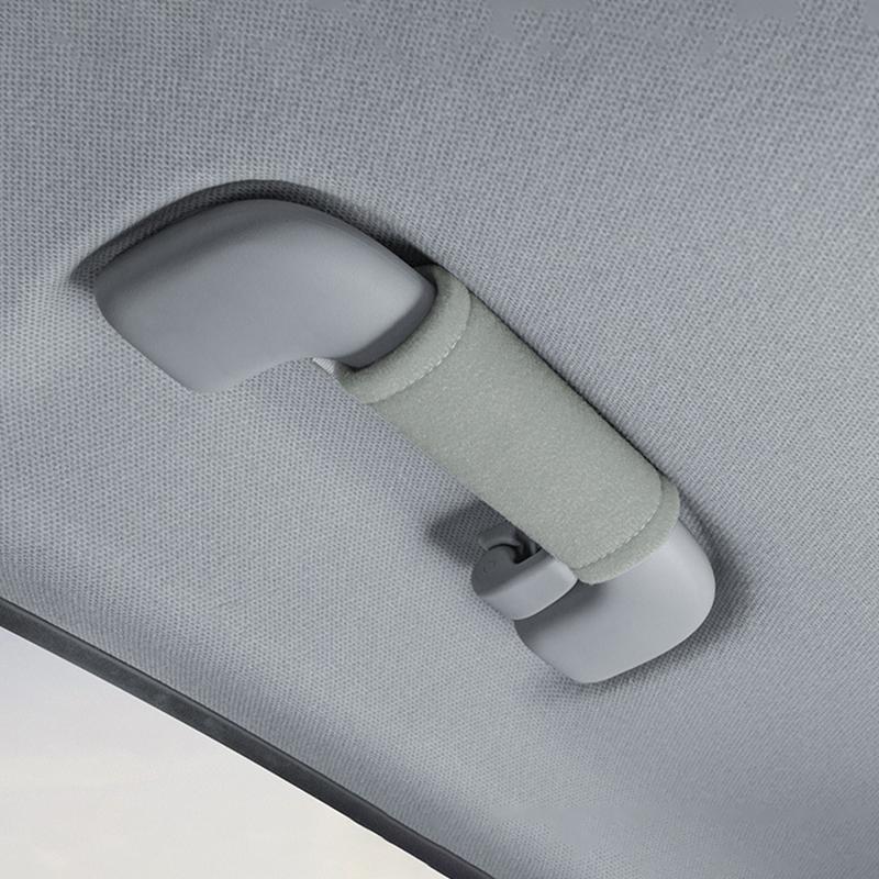 2/4 Stück Weicher Plüsch Auto Dach Armlehne Rutschfester Auto Haltegriffschutz Zuggriffabdeckung Dachgriffabdeckung Auto Innenzubehör