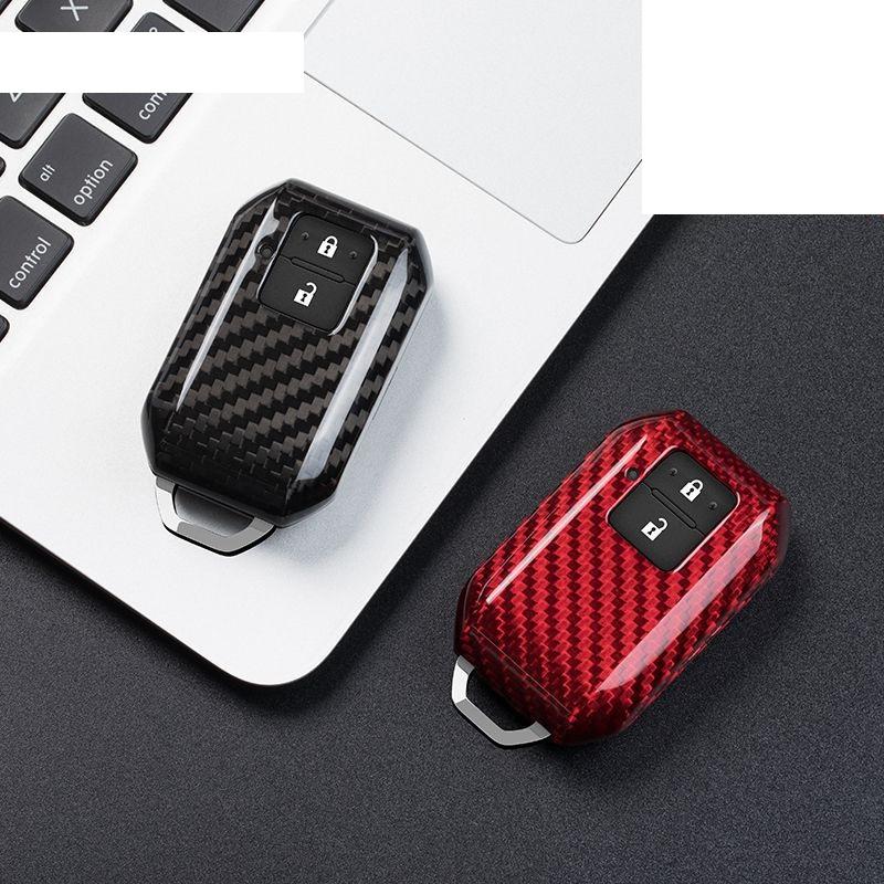 Real Carbon Fiber Car Remote Key Fob Case Key Cover For Suzuki Swift Wagon R Monopoly Keyless Holder Protection