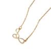 Simple Creative Women's Titanium Steel Clavicle Necklace with Micro-inlaid Design