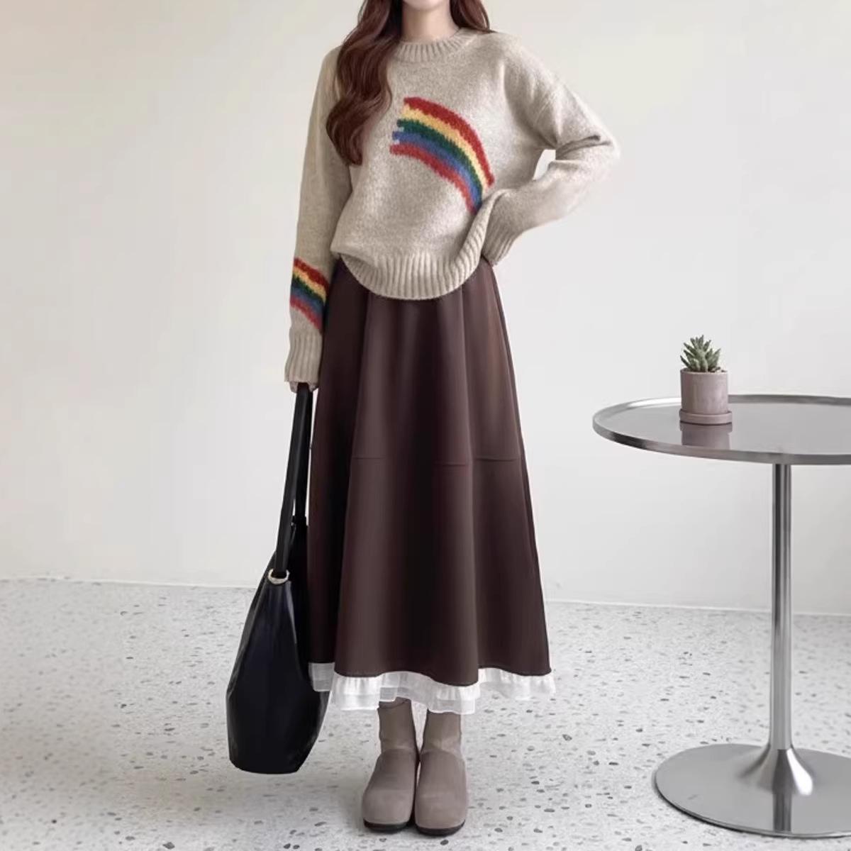 

Super Hot Korean Minimalist Autumn/Winter Elegant Two-Piece Outfit for Special Occasions (2026). Size XL