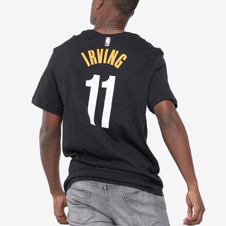 Nike Basketball Sports Short Sleeve T-shirt SW Fan Edition Nets Irving No. 11 Men Tops Black Ct9420-013