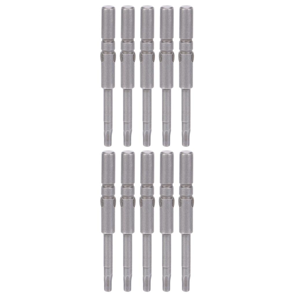 10Pcs Screwdriver Bits Hex Socket Strong Magnetic Tip S2 Alloy Steel Electrician Tool