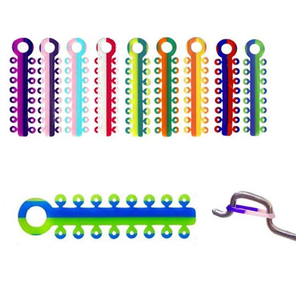 

20 шт. высокоэластичные лигатурные кольца двойного цвета резинки для брекетов стоматологические скобки Orange&Green