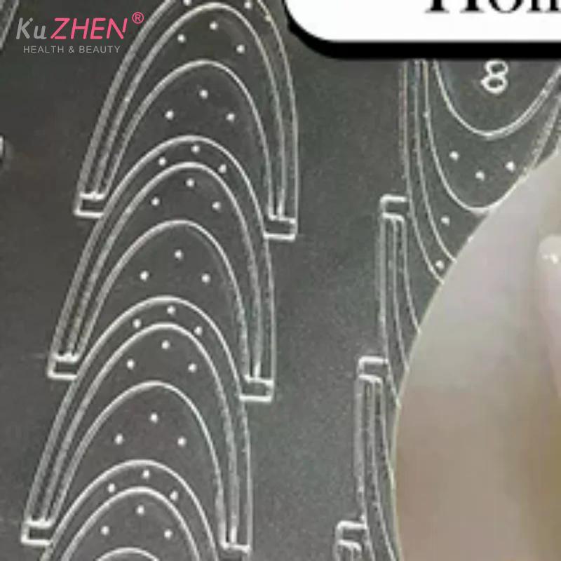 Fully Transparent Hollow French Nail Stickers Spray Painting Stencil French Edges Templates Patting Glue Adhesive Auxiliary Tool
