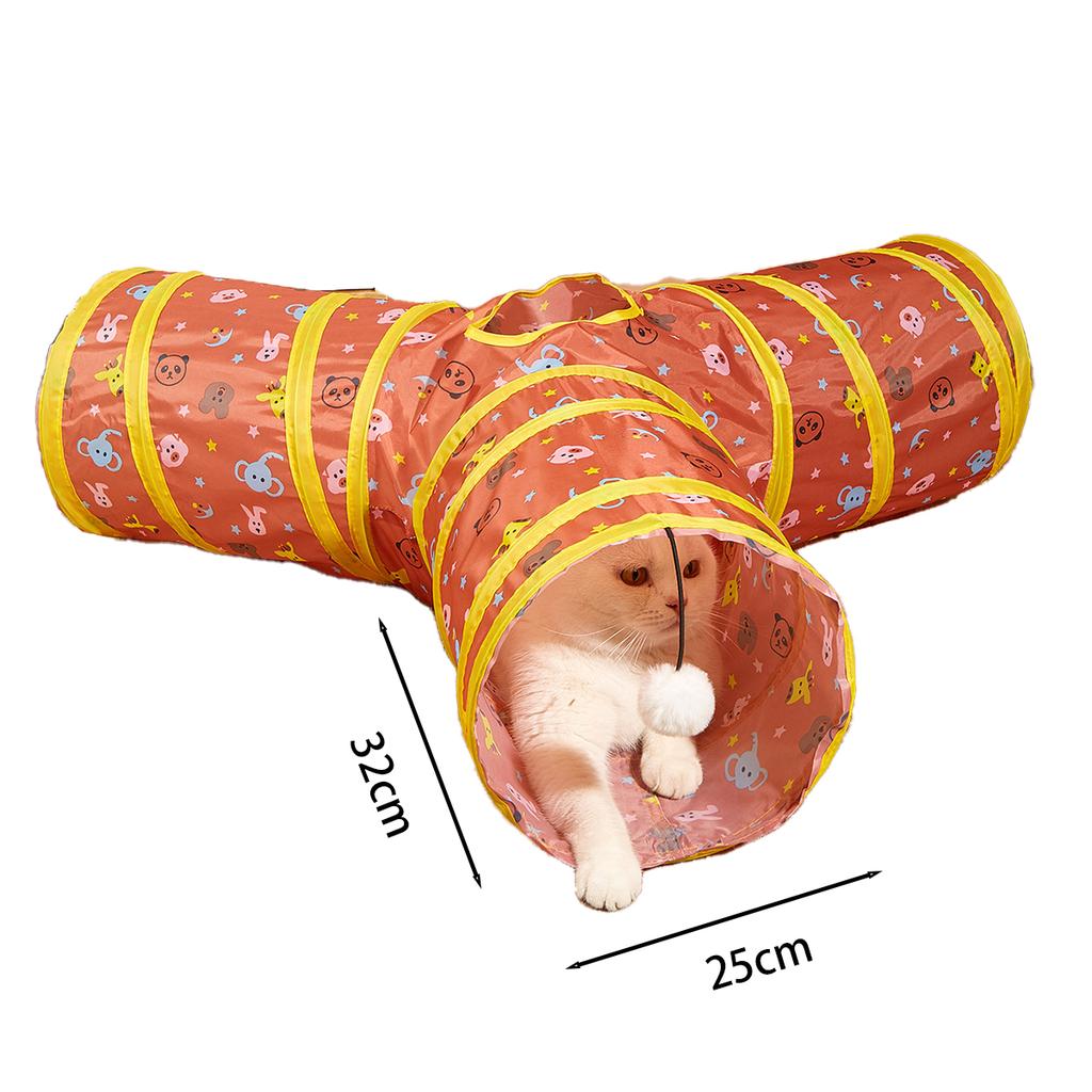 Cat Tunnel Pet Tube Collapsible Play Toy Indoor Outdoor Kitty Puppy Toys for Puzzle Exercising Hiding Training