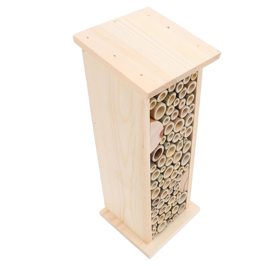Hanging Bee House Exquisite Handmade Wooden Hanging Bee Box for Beekeeping Outdoor Garden Decoration