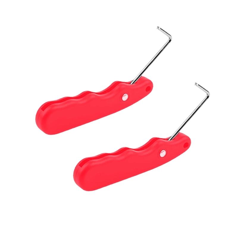 Durability Skate Lace Tightener with Strong Hook Stainless Steel Lace Tightener Tool For Sports Enthusiasts красный