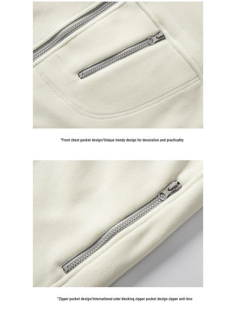 Beijia Unisex Stand Collar Fleece Jacket - Casual Dopamine Sportswear