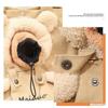 Cute Bear Canvas Going Out Cat Bag Can Be Exposed Cat Portable Small Dog Pet Backpack Shoulder Bag