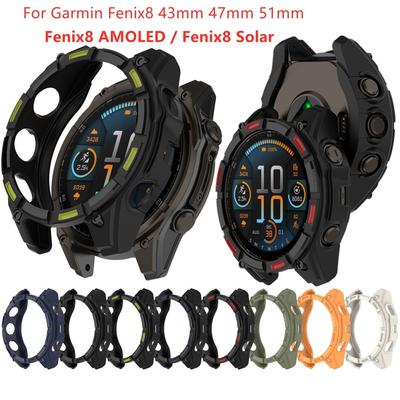 Tpu Case For Garmin Fenix8 Solar / Fenix 8 AMOLED Watch Protective Bumper Cover for Garmin Fenix 8 43mm 47mm 51mm