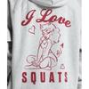 Gymshark I Love Squats bluza z kapturem jasnoszara melanżowa B1c9e Gbcn
