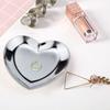 Jewelry Tray Polished Mirror Surface Stainless Steel Heart Shape Ring Necklace Earrings Display Dish Household Supplies
