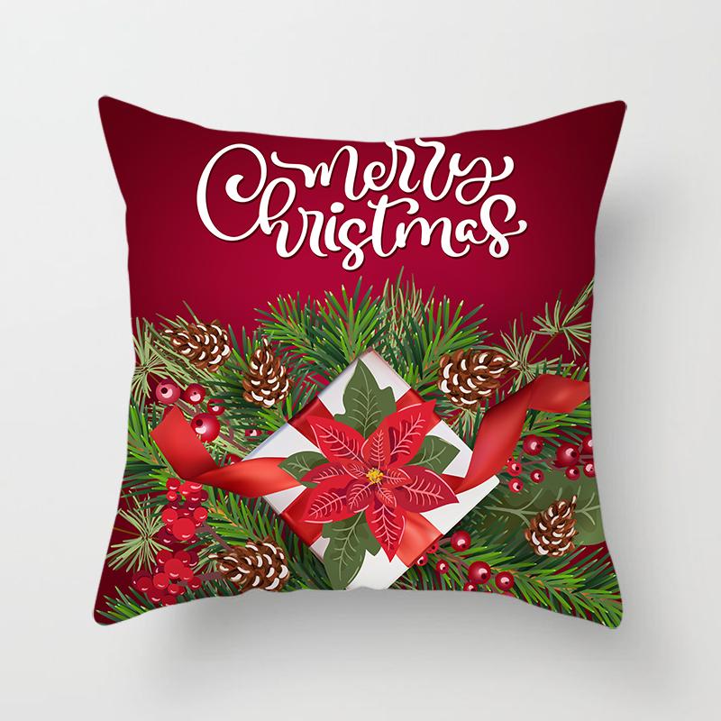 Christmas Throw Pillow Set Santa Claus Sofa Gift Home Decor Pillowcase Christmas Gift Pillowcase