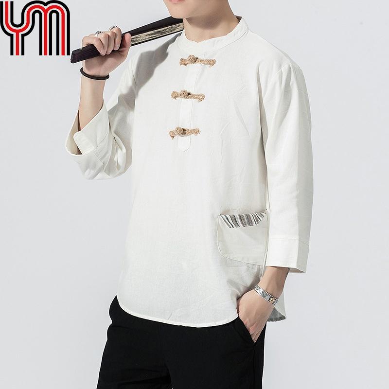 Buy Mens Classic Tee Cotton Linen Baggy 