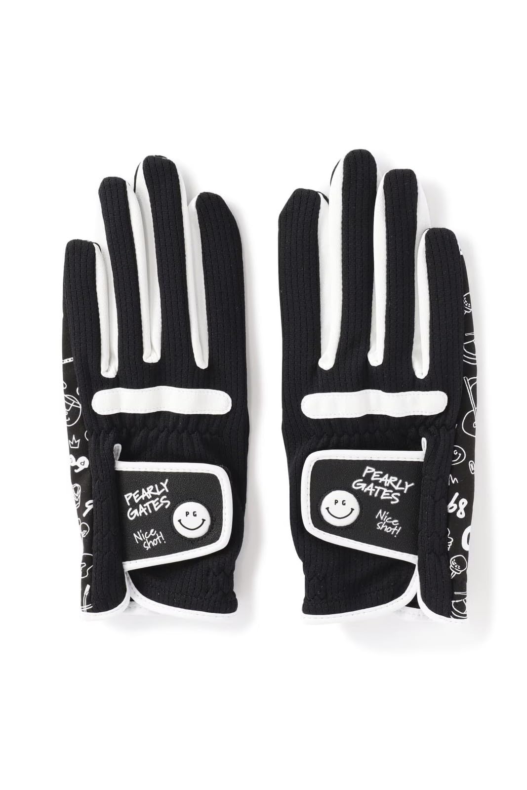 

Double Handed Gloves Quick UV Golf Gloves SS [PEARLY GATES] Women s (Moisture Wicking, Drying, Protection) / / 053-4285622 010_Black (17~18cm)
