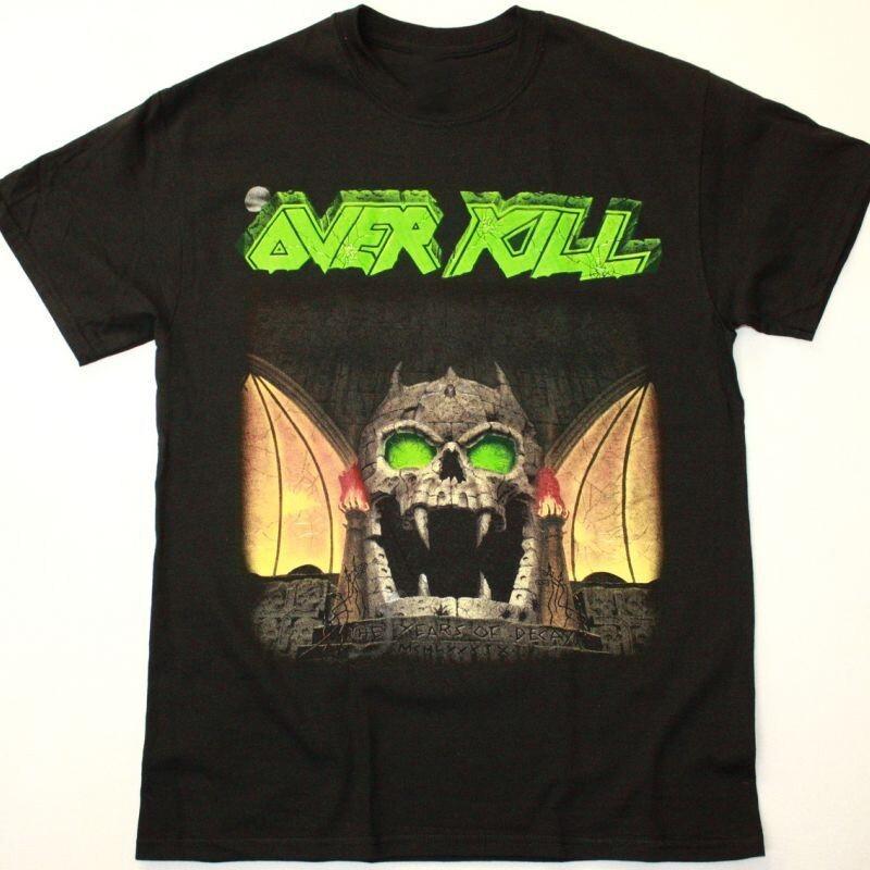 

Retro 1989 OVERKILL THE YEARS OF DECAY Shirt Classic Black Unisex S-4XL 1V0097 Unisex T-Shirt XXL