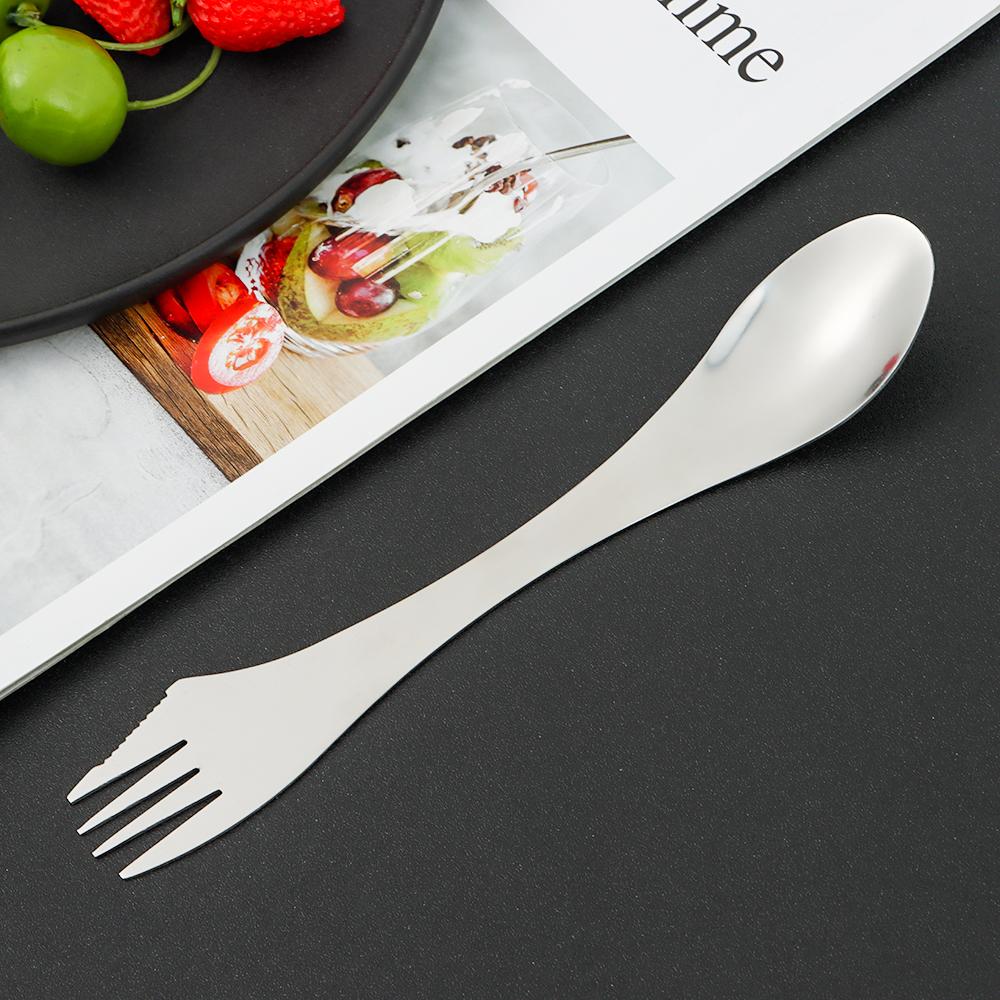 Camping Tableware Kitchen Spoon 3 In 1 Stainless Steel Fork