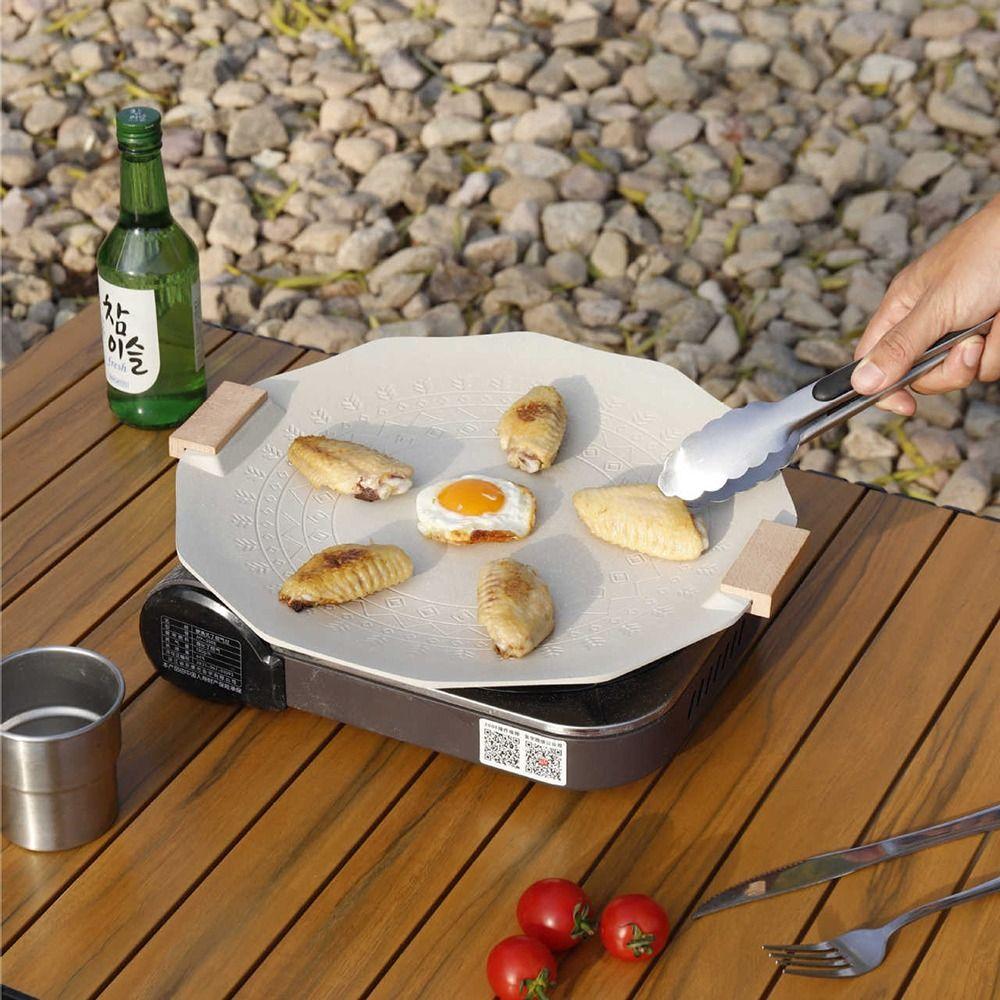 Uniform Heating Barbecue Plate Portable Camping Griddle Tray Lightweight Camping Skillets  Camping