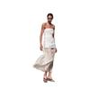 2025 Spring/Summer Women's One-Shoulder Slim Spliced Dress with Wide Hem