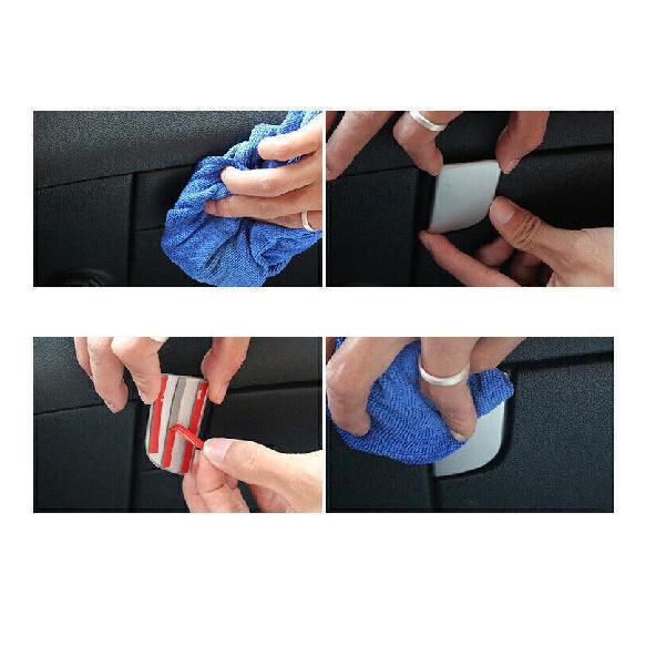 For Hyundai Elantra 2012-2016 Silver Steel Co-Pilot Storage Box Handle Cover 1PC