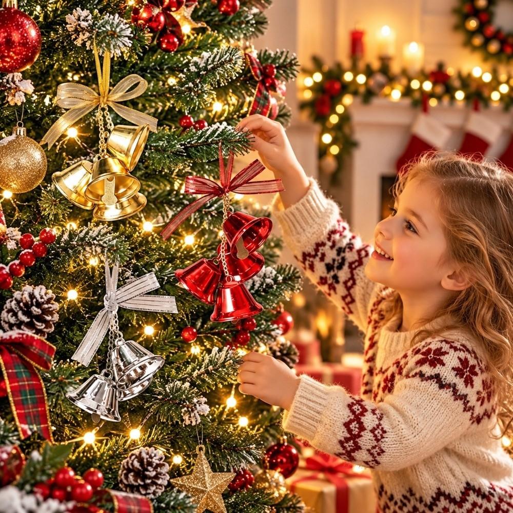 Crisp Sound Xmas Tree Pendant Creative Door Hanging Bell Gifts Retro Windbell Entrance Porch