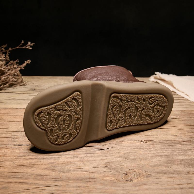 New Women's Shoes, Cotton Boots, Retro Round-toed Thickened Women's Ankle Boots