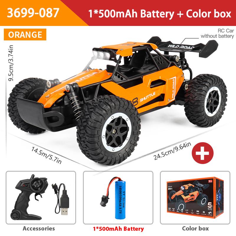 1:16 High Speed Off-Road Alloy RC Cars Police Truck Jeep with Music Sound and LED Lights 2.4G Remote Control Cars Outdoor Toy