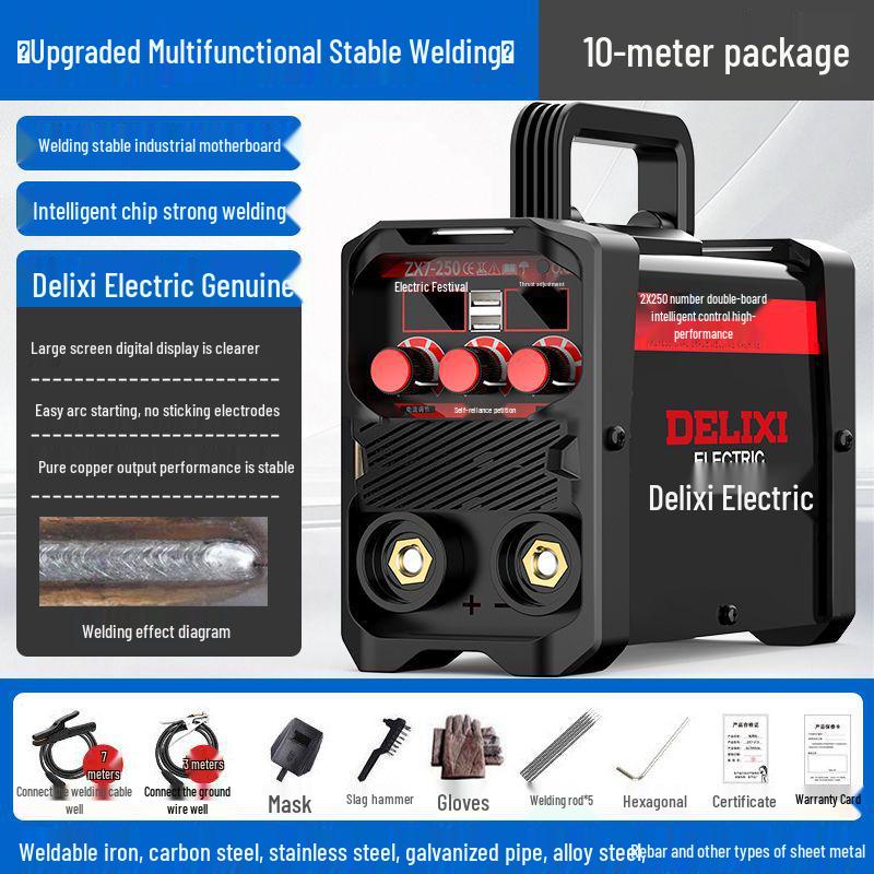 250 Dual Voltage Electric Welder, 220V Household and 380V Industrial, Portable Small Welding Machine