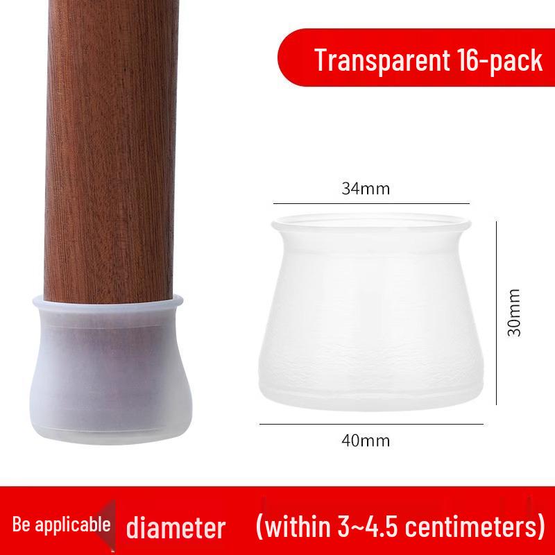 Silikonové protiskluzové návleky na nohy židlí a stolů pro dřevěné podlahy - Tiché, zesílené, podložky odolné proti opotřebení