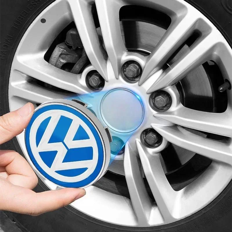 Dla VOLKSWAGEN VW 2025 Gorące 4 szt. 56mm 60mm Dekielki do felg samochodowych Naklejka 3D Dla Volkswagen Polo Golf-4 5 6 7 MK5 M