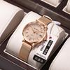 Women Watches High Quality Japan Quartz Fashion  Stainless Steel Mesh Simple Rhinestones Rose Gold Ladies Watch