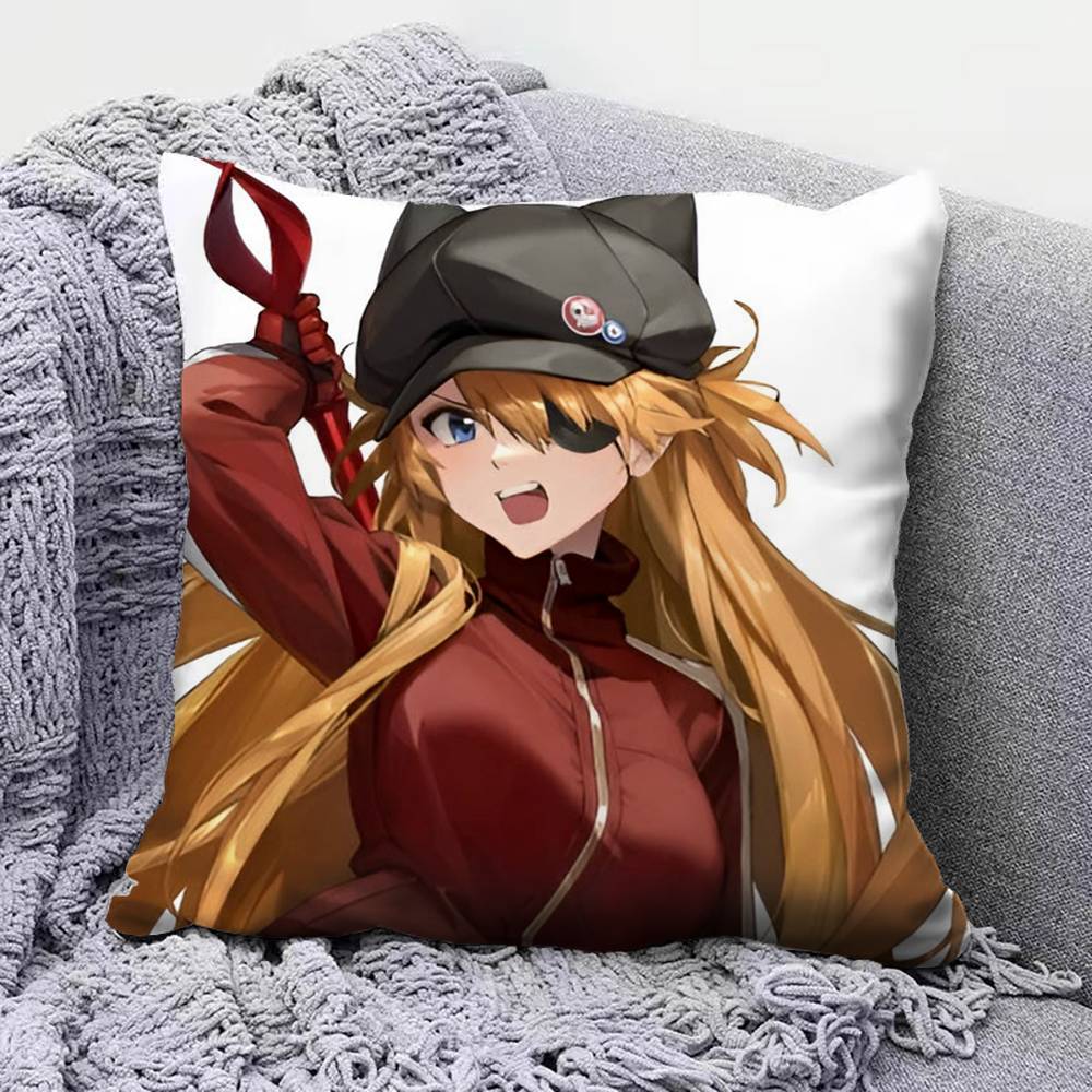 

Asuka Langley Soryu Asuka Anime Girl Home Sofa Cushion Covers and Aecorative Custom Pillow Covers 30X30cm