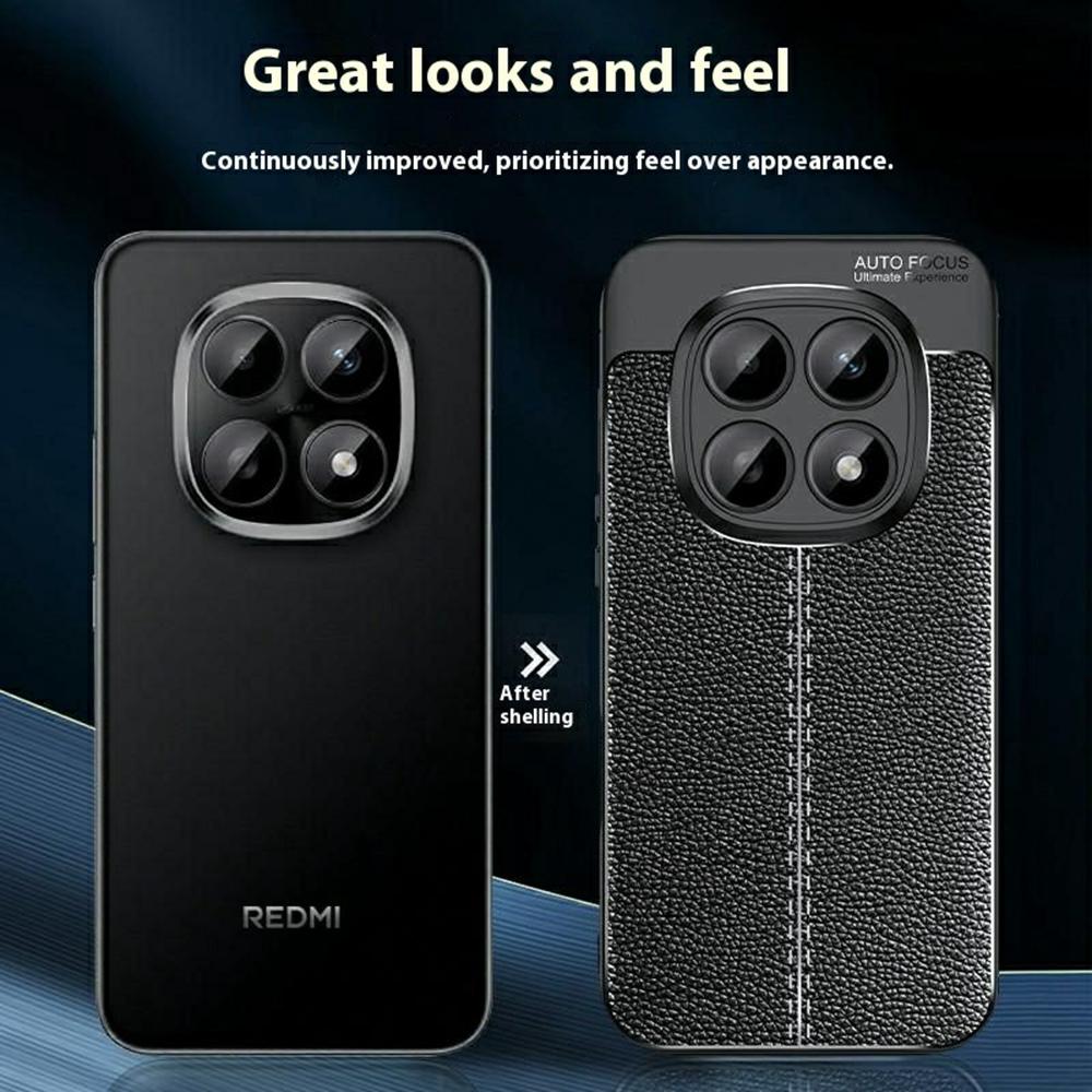 For Xiaomi Poco M8 5G/Redmi Note 15 5G (Global) Case Litchi Texture TPU Flexible Phone Cover, Black