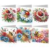 6PCS DIY Diamond Painting Greeting Card Set Diamond Art Greeting Cards Diamond Art Handmade Cards for Festivals and Celebrations