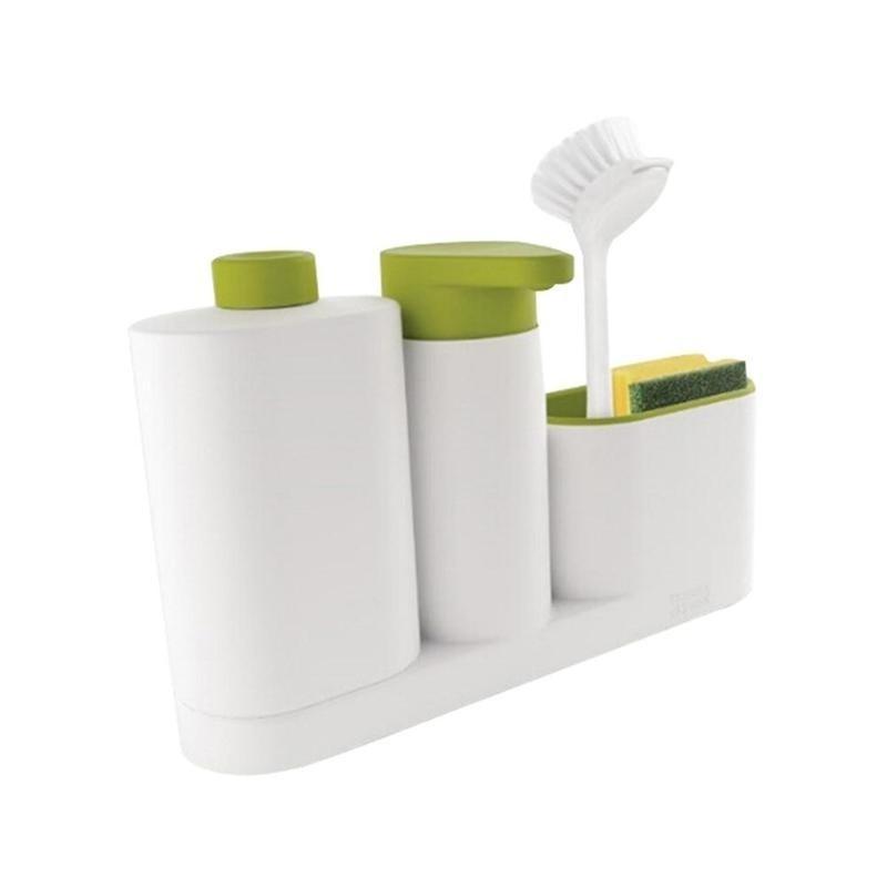 Multi-function wash span rack, soap and detergent sink dispenser, storage rack, hand sanitizer, 1 Set